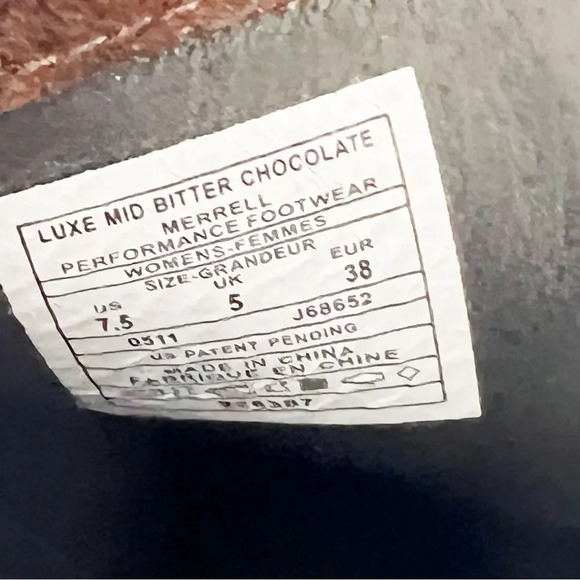 Merrell Luxe Mid 5” Ankle Boot Brown Leather Women’s Size 7.5 Brushed Metallic - Picture 4 of 12